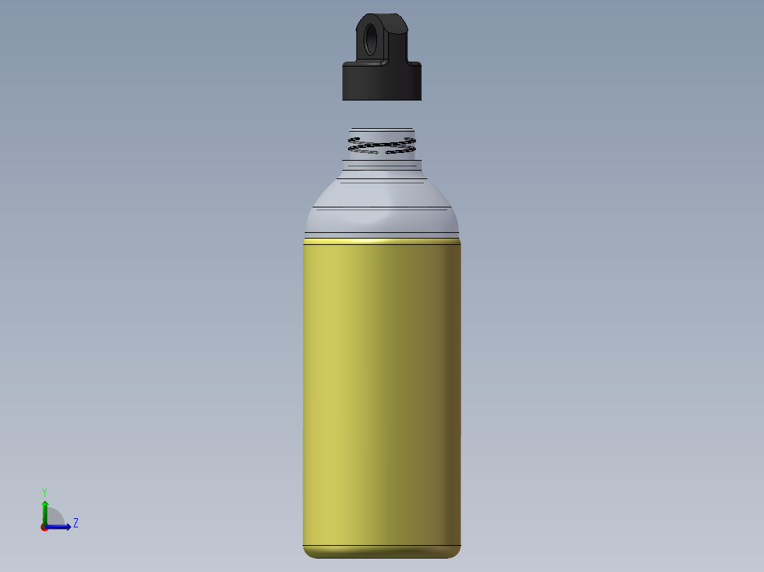 玻璃水杯模型左视图