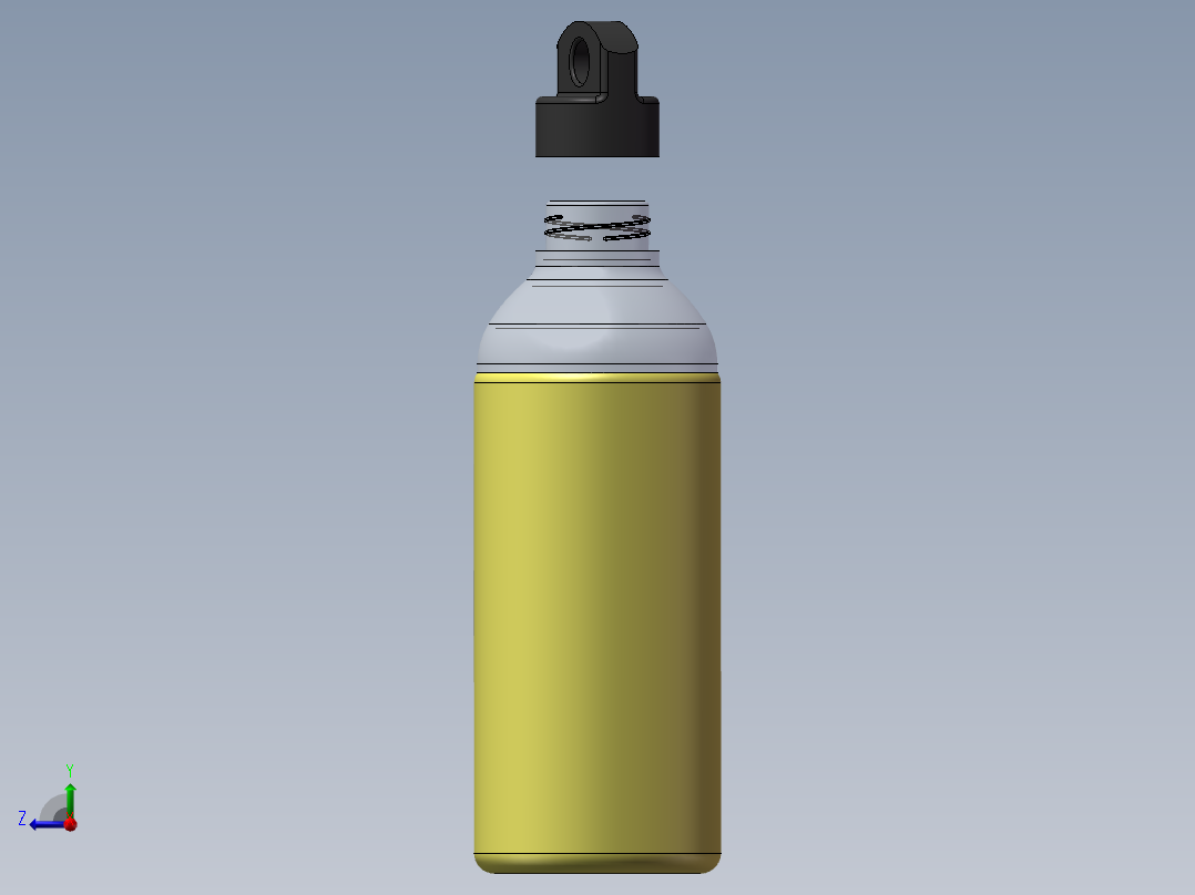 玻璃水杯模型右视图