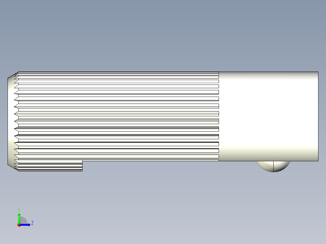 定位珠(側向型)(輕荷重)2214-3D多系列多零件图纸模型左视图