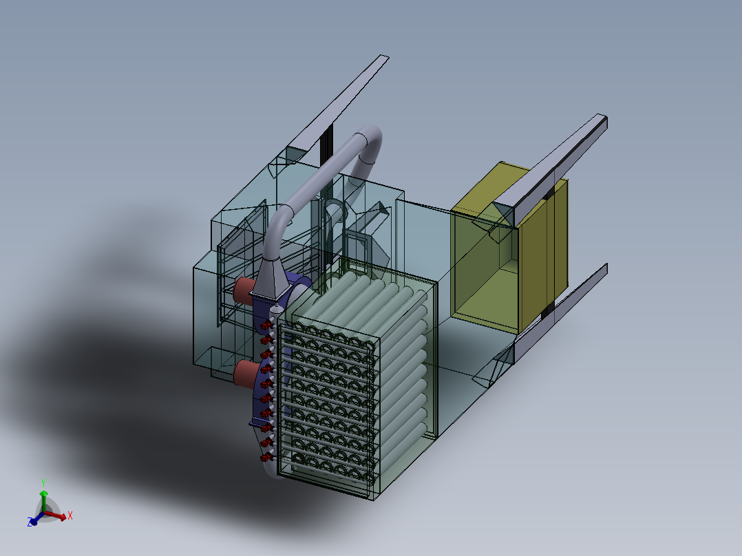 风选机 3D模型主视图