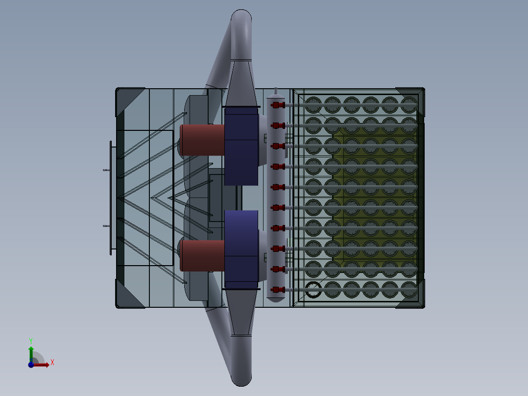 风选机 3D模型前视图