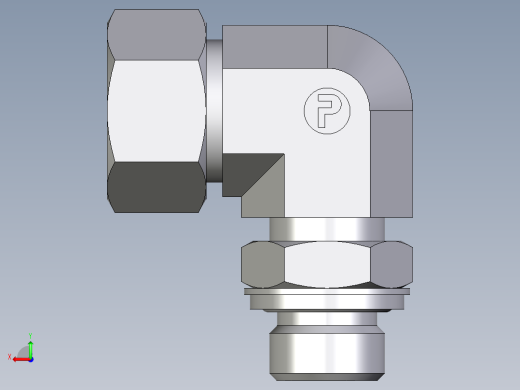 卡套式工业通用硬管接头EO_Adjustable_Locknut_elbow_WEE18ZLRCF后视缩略图