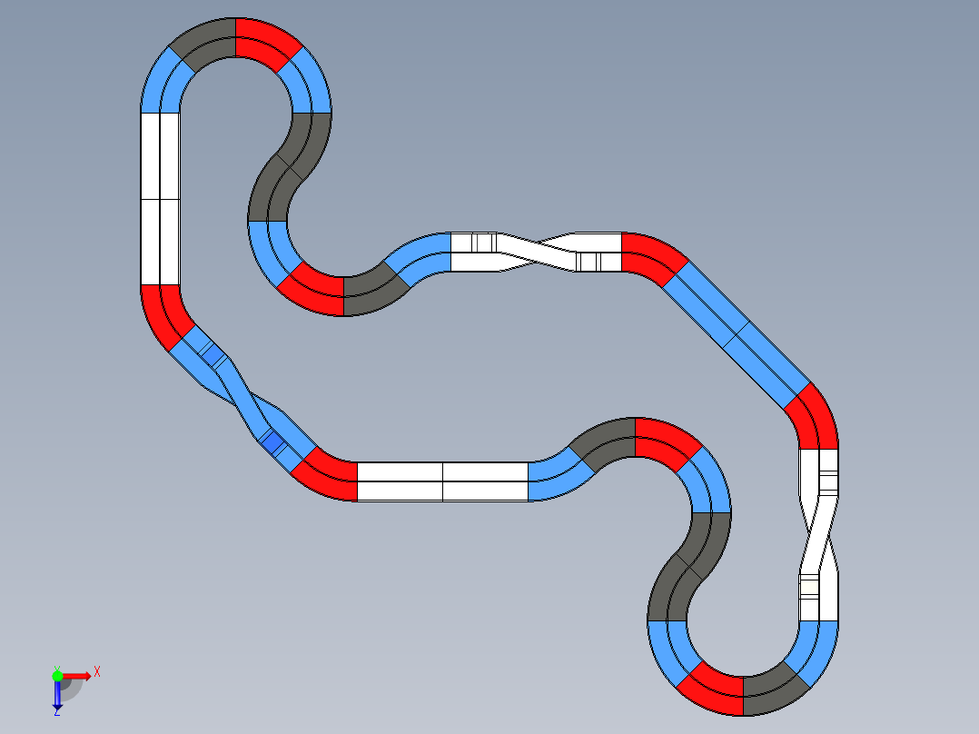 四驱车跑道9俯视图