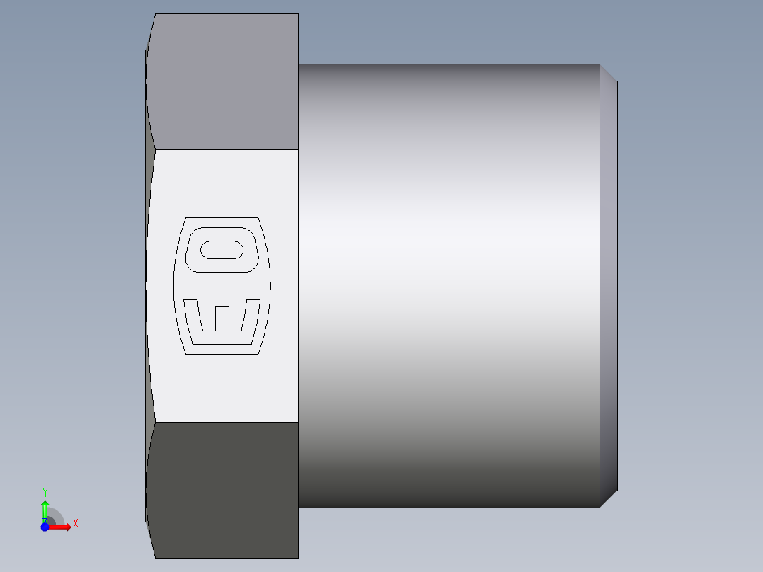 卡套式工业通用硬管接头EO_Sleeve_screw_S10LCFX前视图