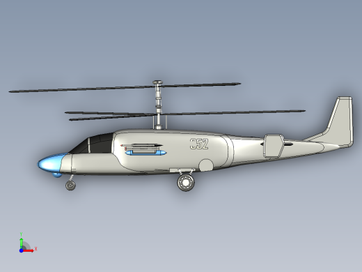 Ka-52攻击直升机的双座变型---格式为：STL STP前视缩略图