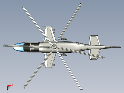 Ka-52攻击直升机的双座变型---格式为：STL STP俯视缩略图