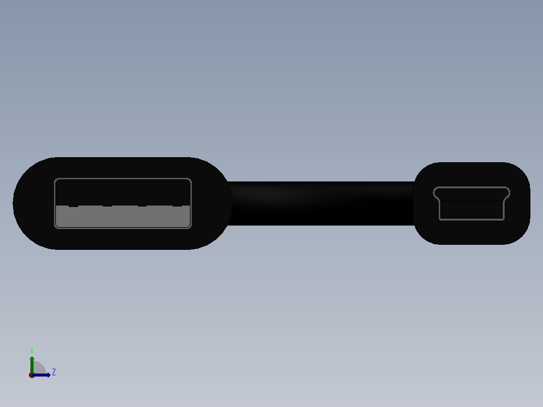 usb连接器左视图