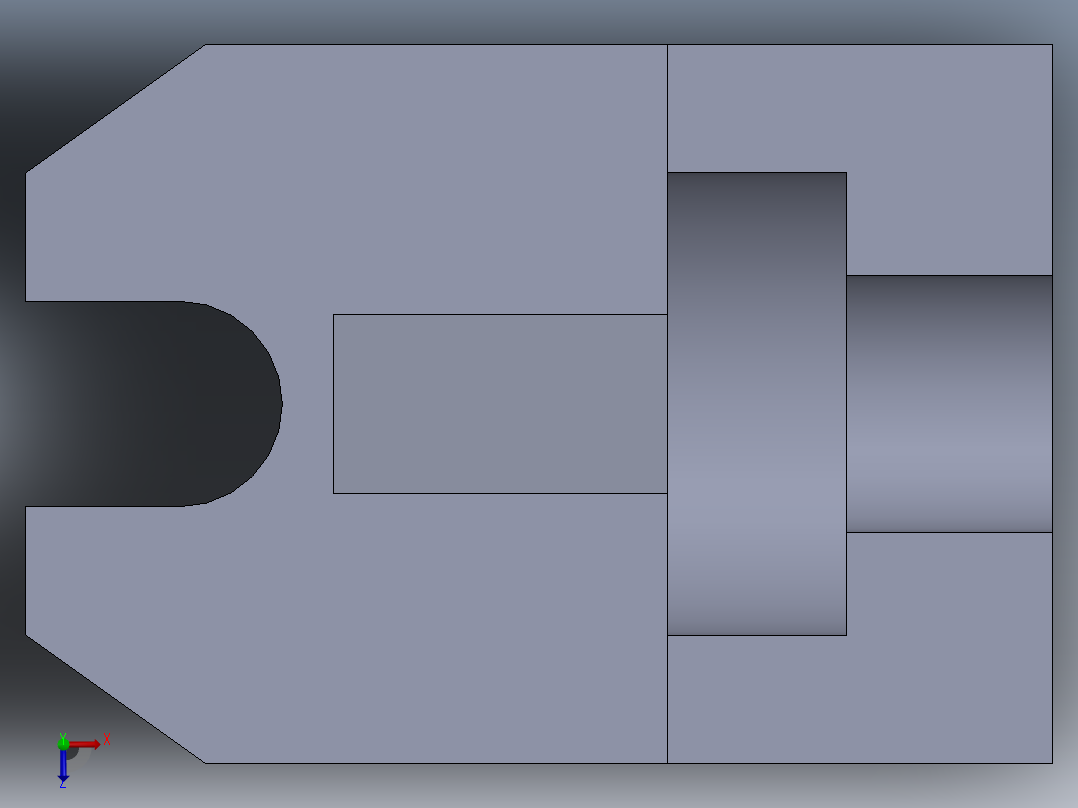 机械零件图8俯视图