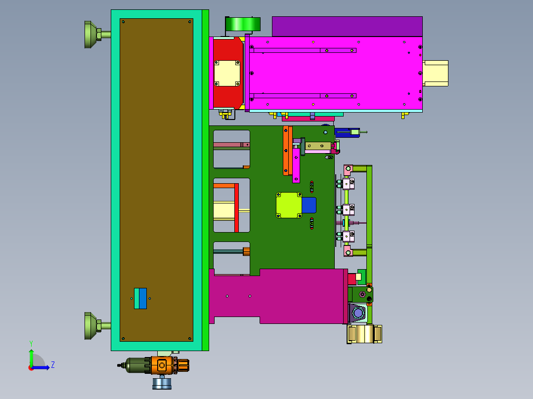 硅片自动堆叠插片机左视图