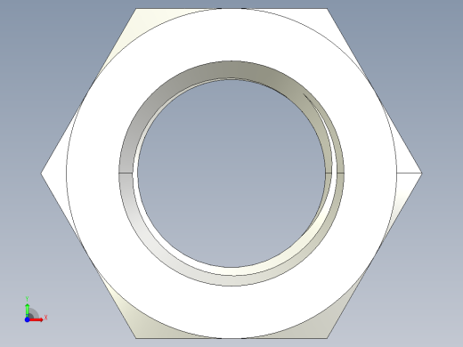 DIN 934 螺母-M52 Nut.STEP前视缩略图