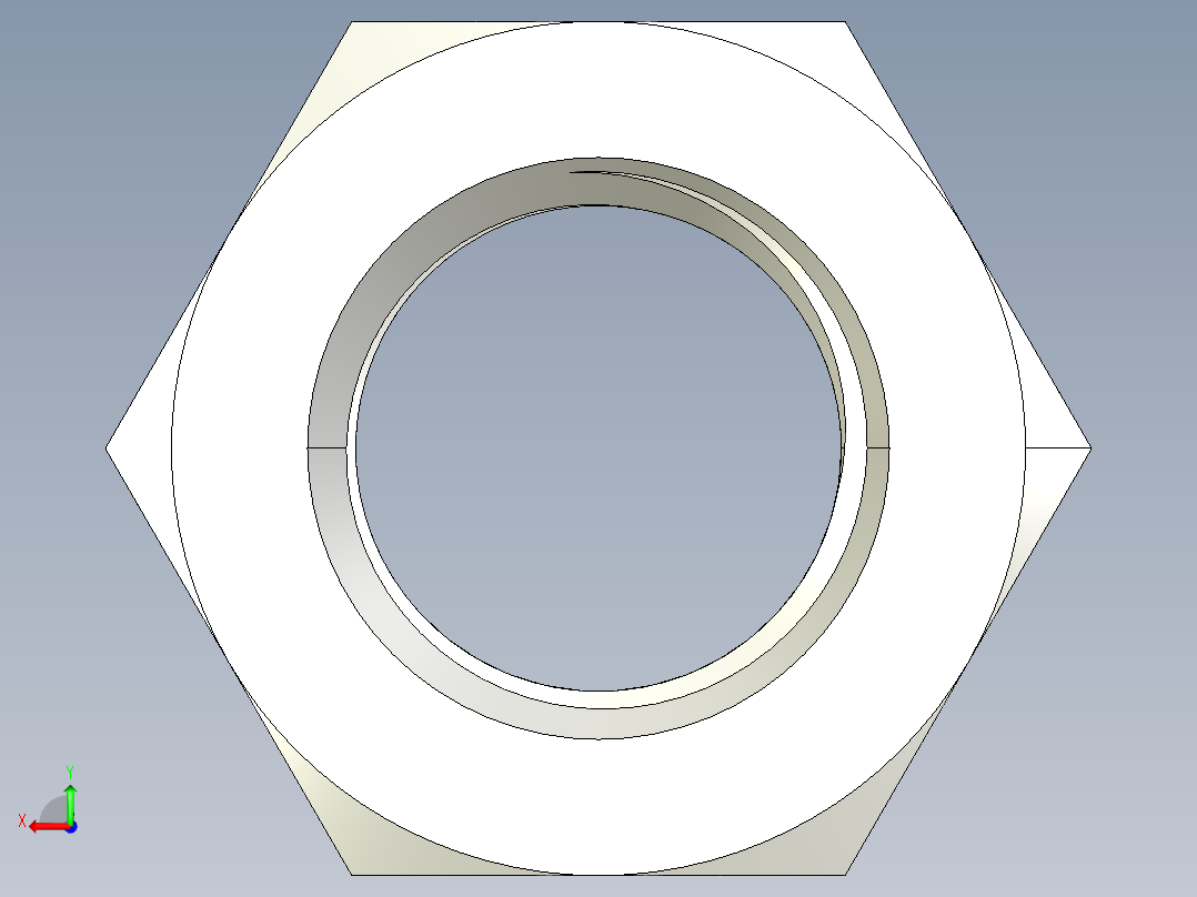 DIN 934 螺母-M52 Nut.STEP后视图