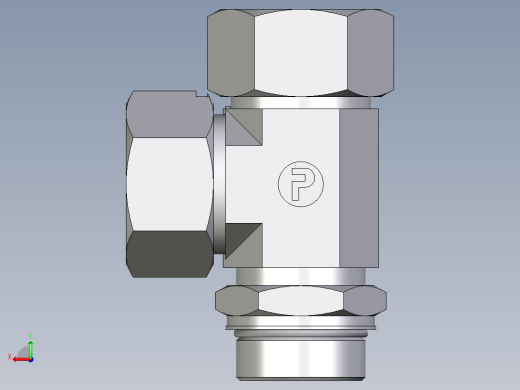 卡套式工业通用硬管接头EO_Adjustable_locknut_run_tee_LEE38ZSMORCF后视缩略图