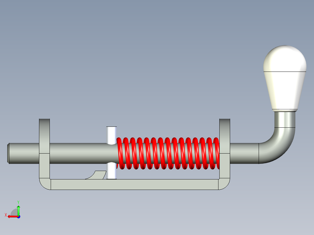 滑动弹簧插销后视图