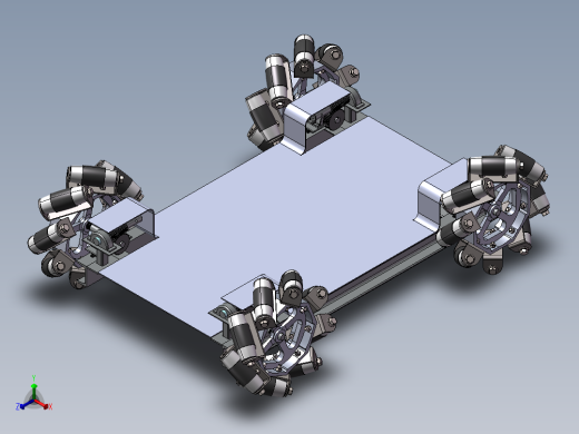 麦克纳姆轮平板3D图纸 IGS格式正等轴测缩略图