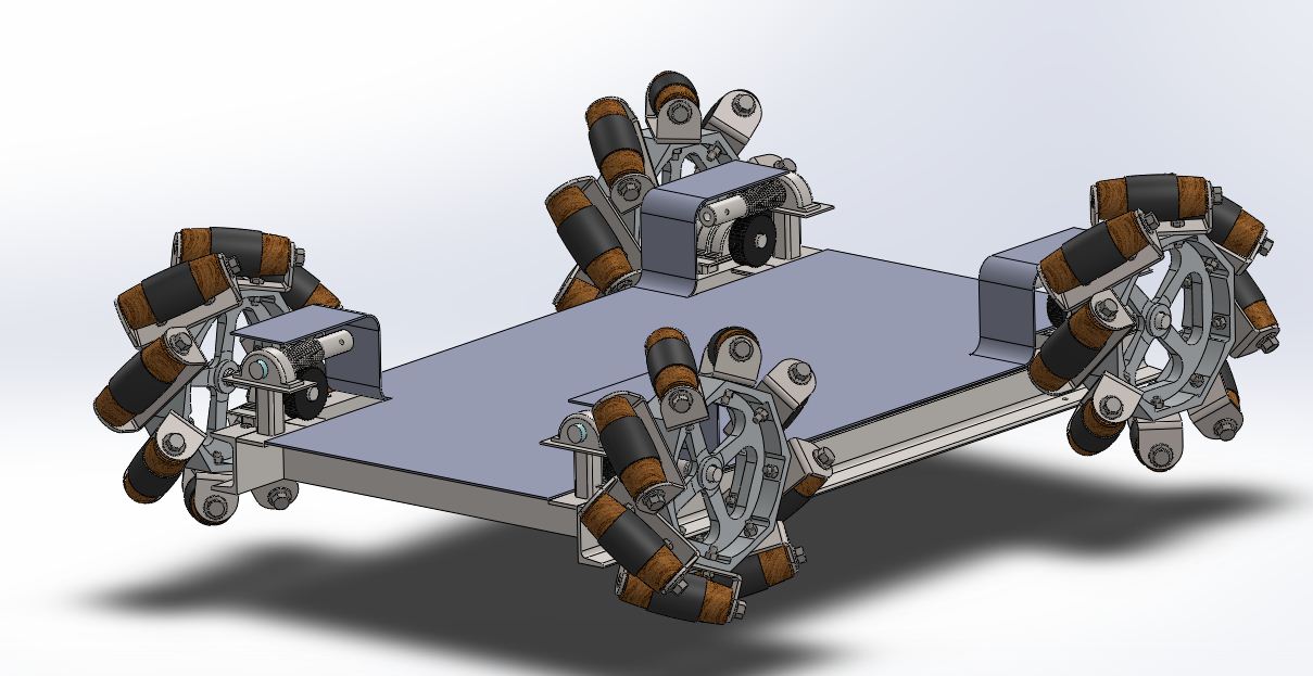 麦克纳姆轮平板3D图纸 IGS格式