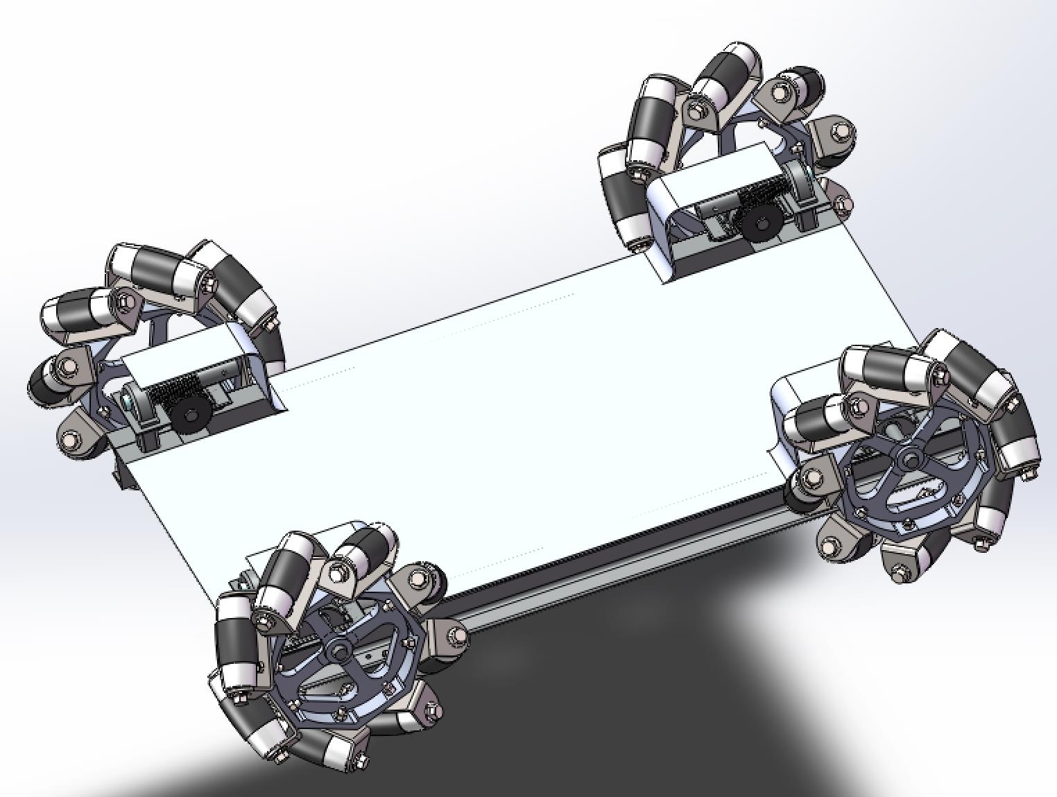 麦克纳姆轮平板3D图纸 IGS格式