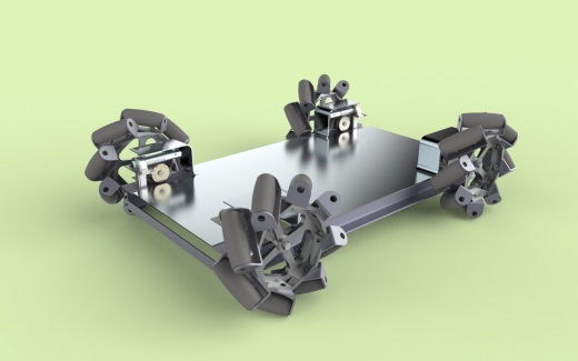 麦克纳姆轮平板3D图纸 IGS格式缩略图