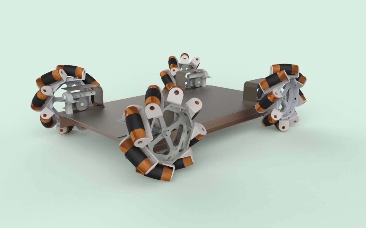 麦克纳姆轮平板3D图纸 IGS格式