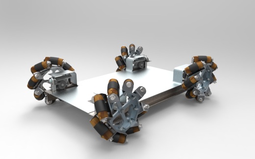麦克纳姆轮平板3D图纸 IGS格式缩略图