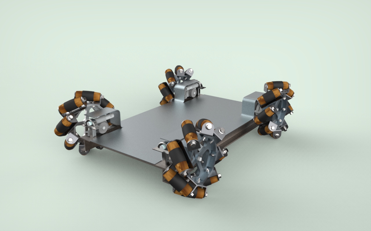 麦克纳姆轮平板3D图纸 IGS格式
