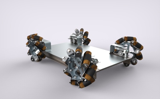 麦克纳姆轮平板3D图纸 IGS格式缩略图