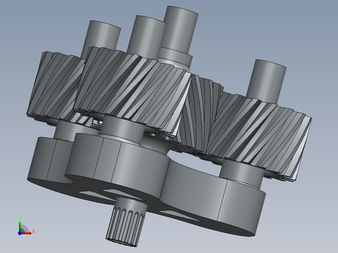 齿轮啮合 (98)前视图