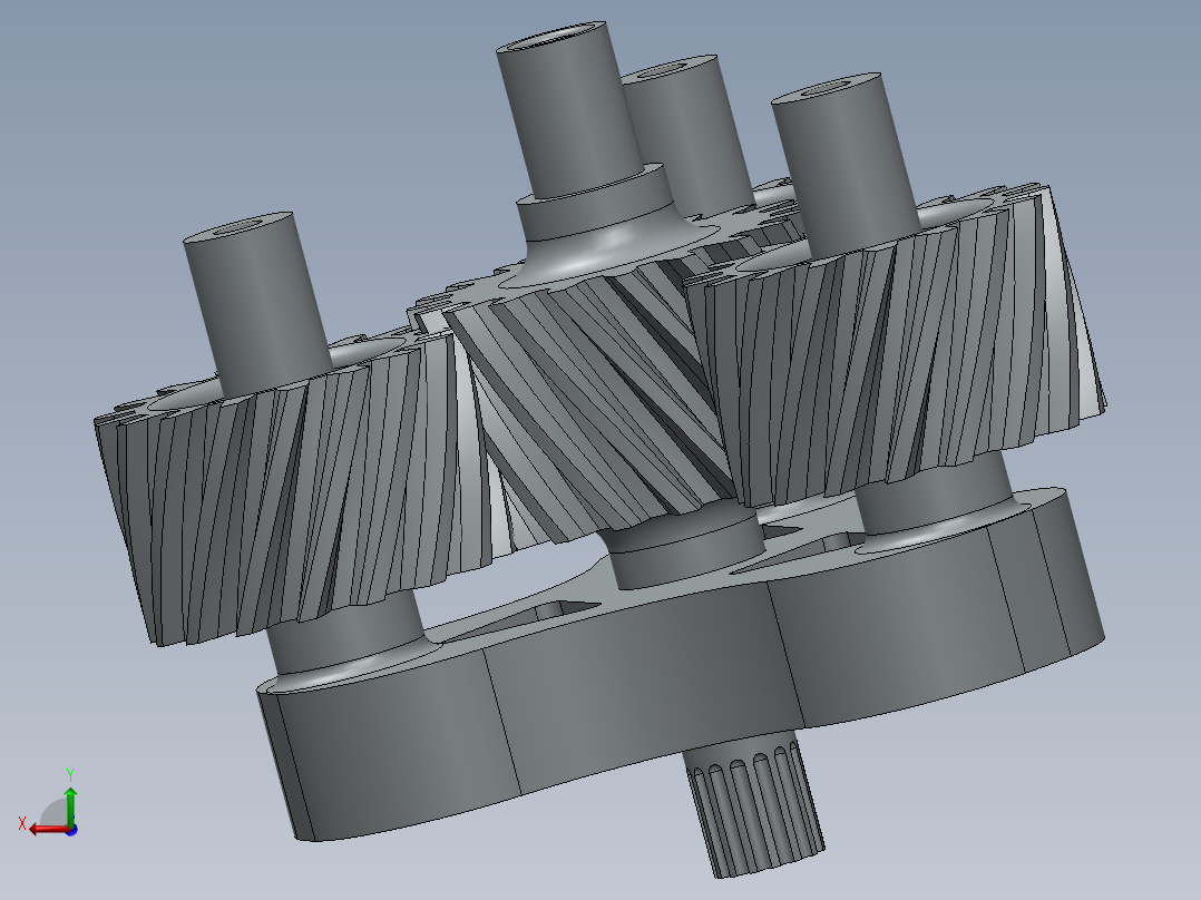 齿轮啮合 (98)后视图