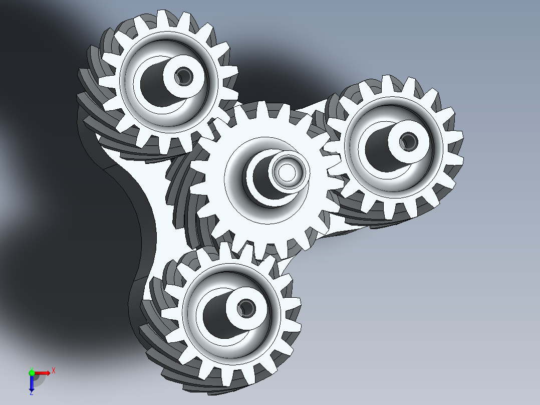 齿轮啮合 (98)俯视图