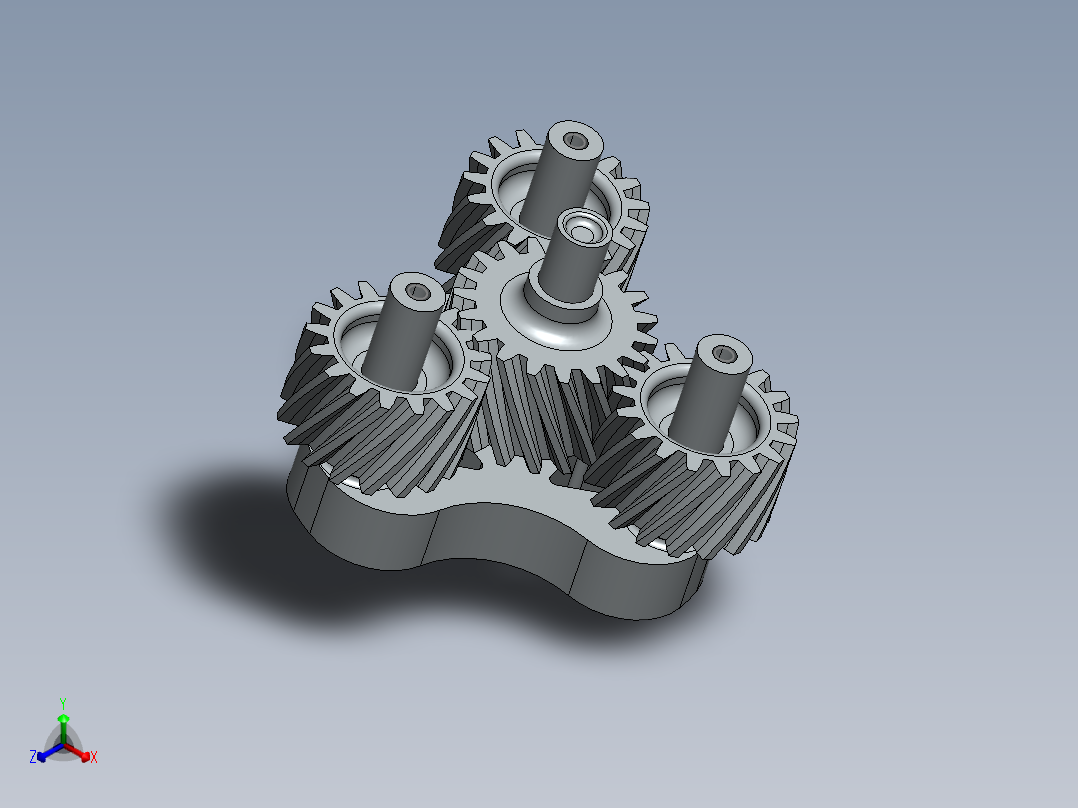 齿轮啮合 (98)正等轴测图