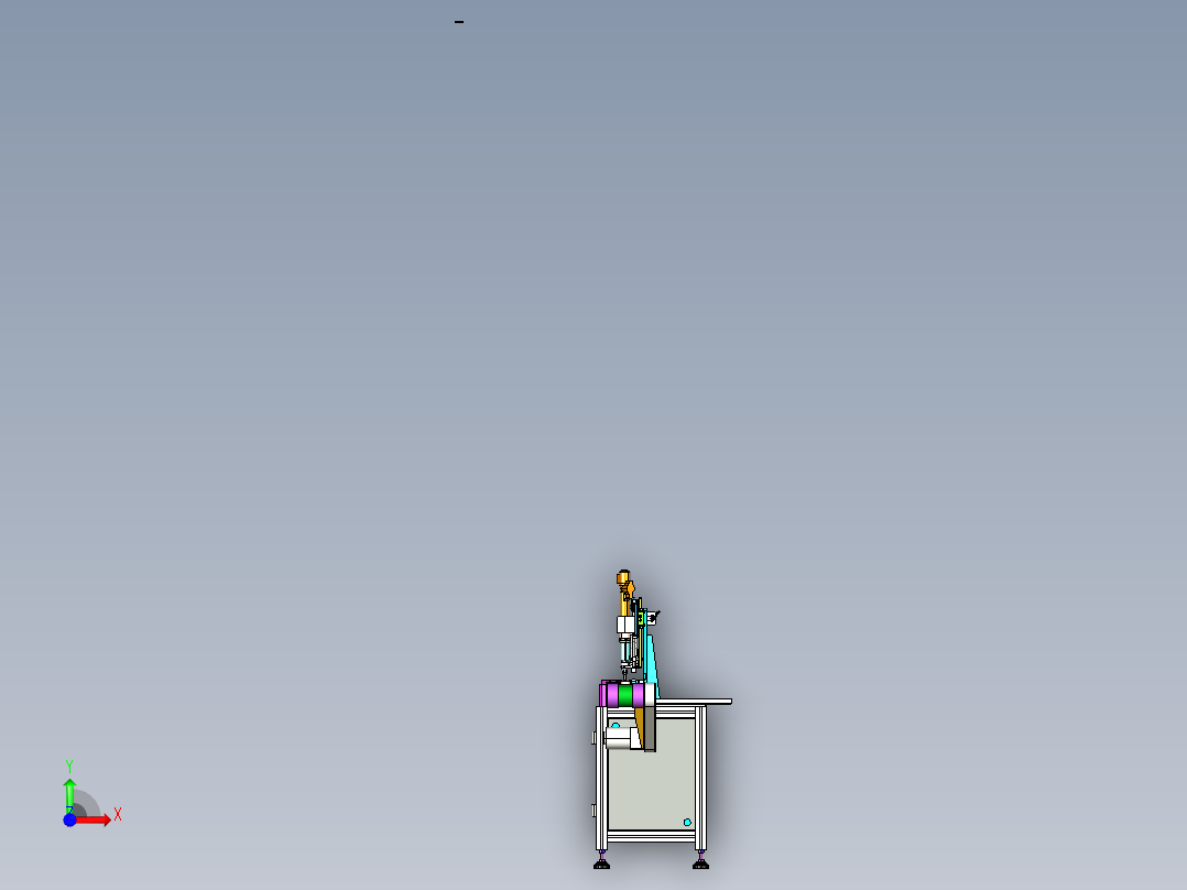 输送线式锁螺丝机step前视图