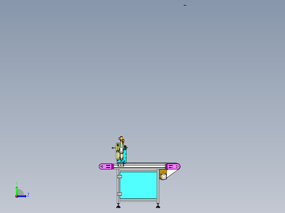 输送线式锁螺丝机step左视图