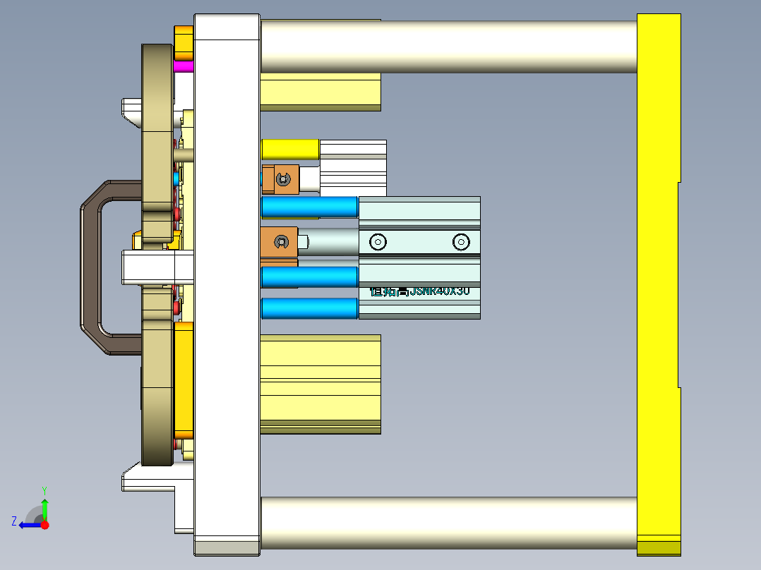 EDB41-C笔记本CNC工装夹具三维模型-CNC9-191113右视图