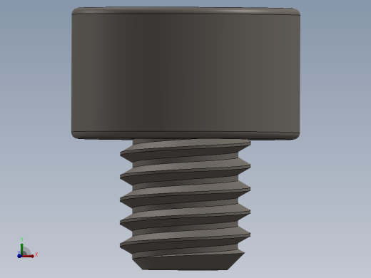 Screw_DIN_912_M4x4F_A2.SLDPRT公制内六角螺钉