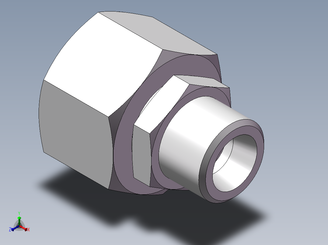 直通变径接头、2D-18-24主视图
