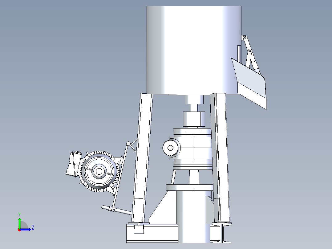 B3003269-批次砂混合器 100Kg左视图