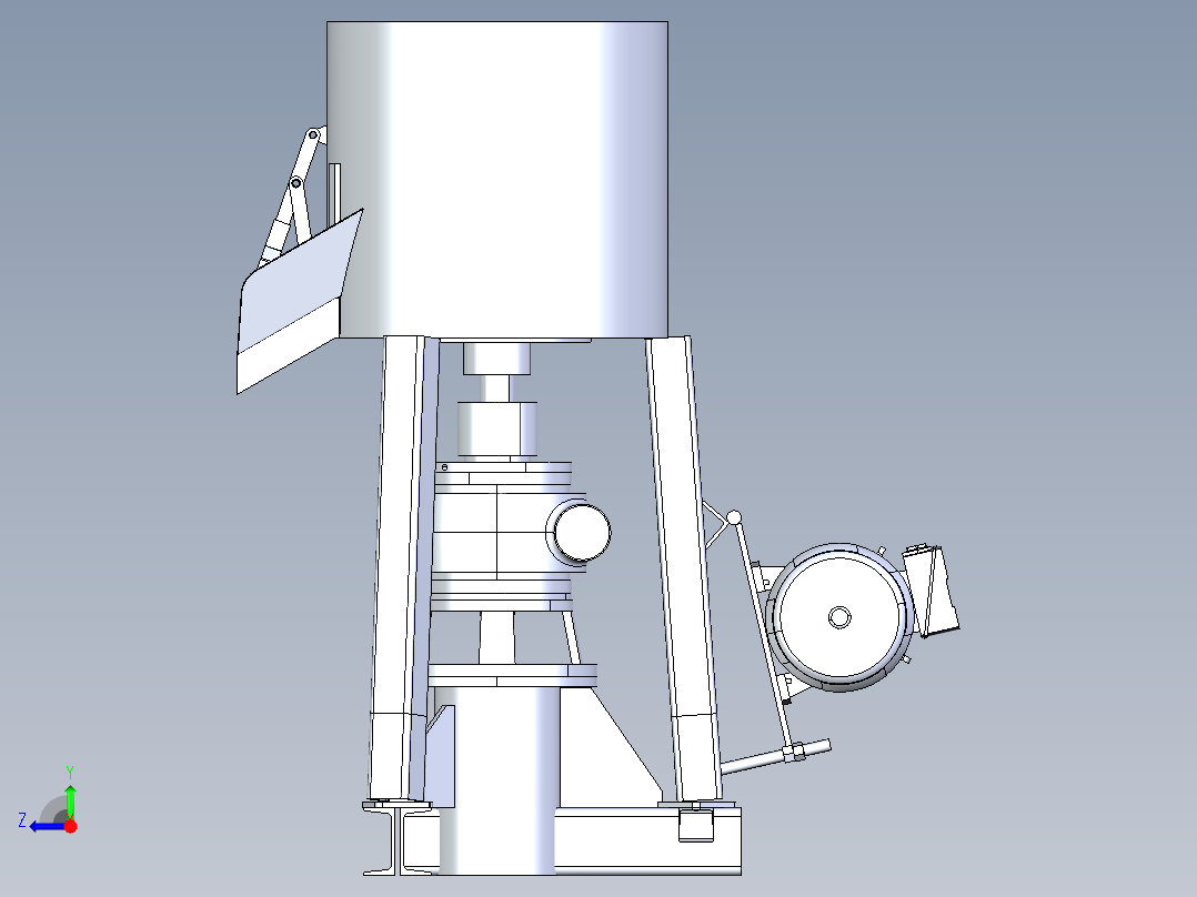 B3003269-批次砂混合器 100Kg右视图