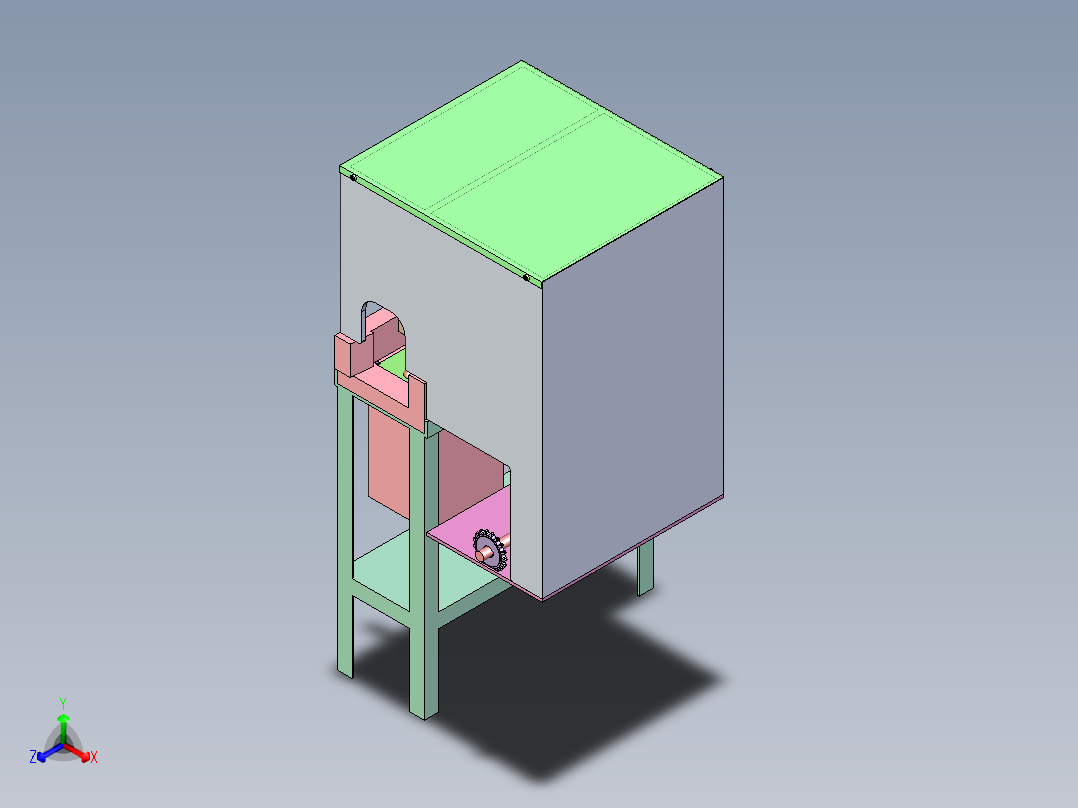 BD-450 烘焙月饼自动压模成型机正等轴测图