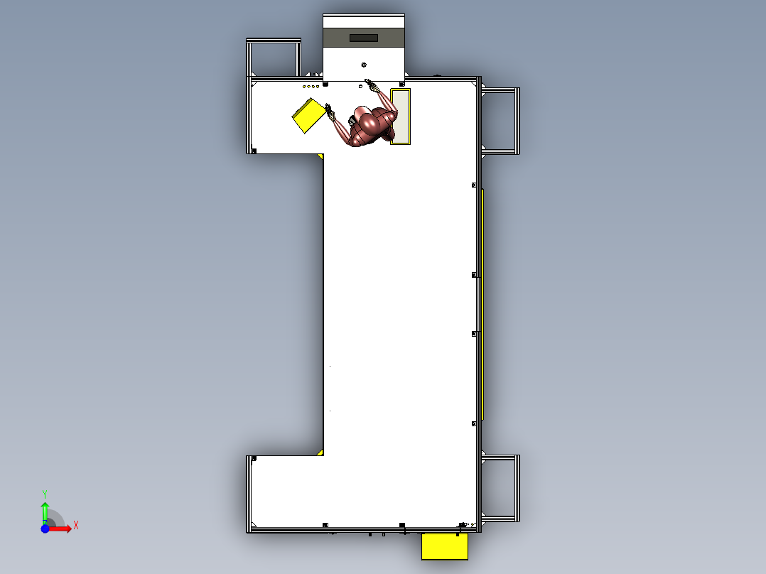 剪叉式升降机 、升降机(49)前视图