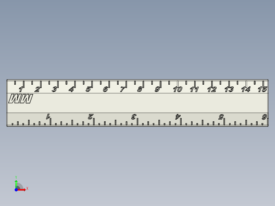 A2005323-6英寸公制英制尺前视图