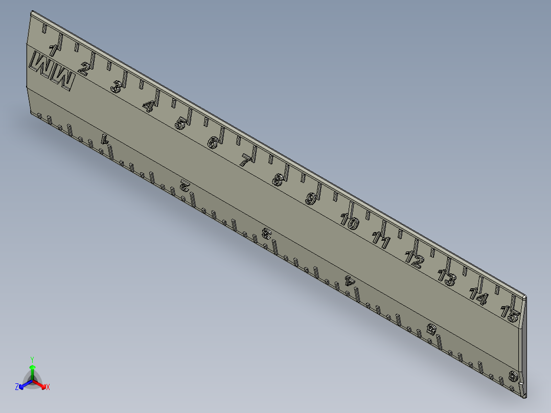 A2005323-6英寸公制英制尺正等轴测图