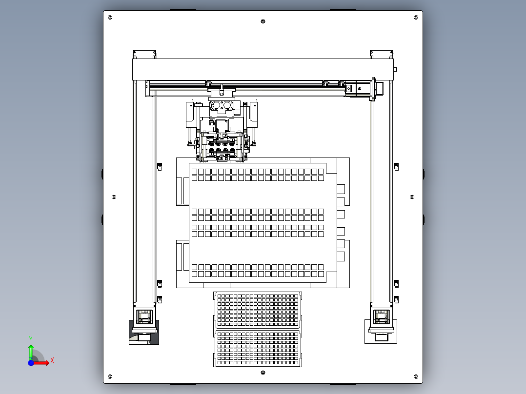 自动摆盘机前视图