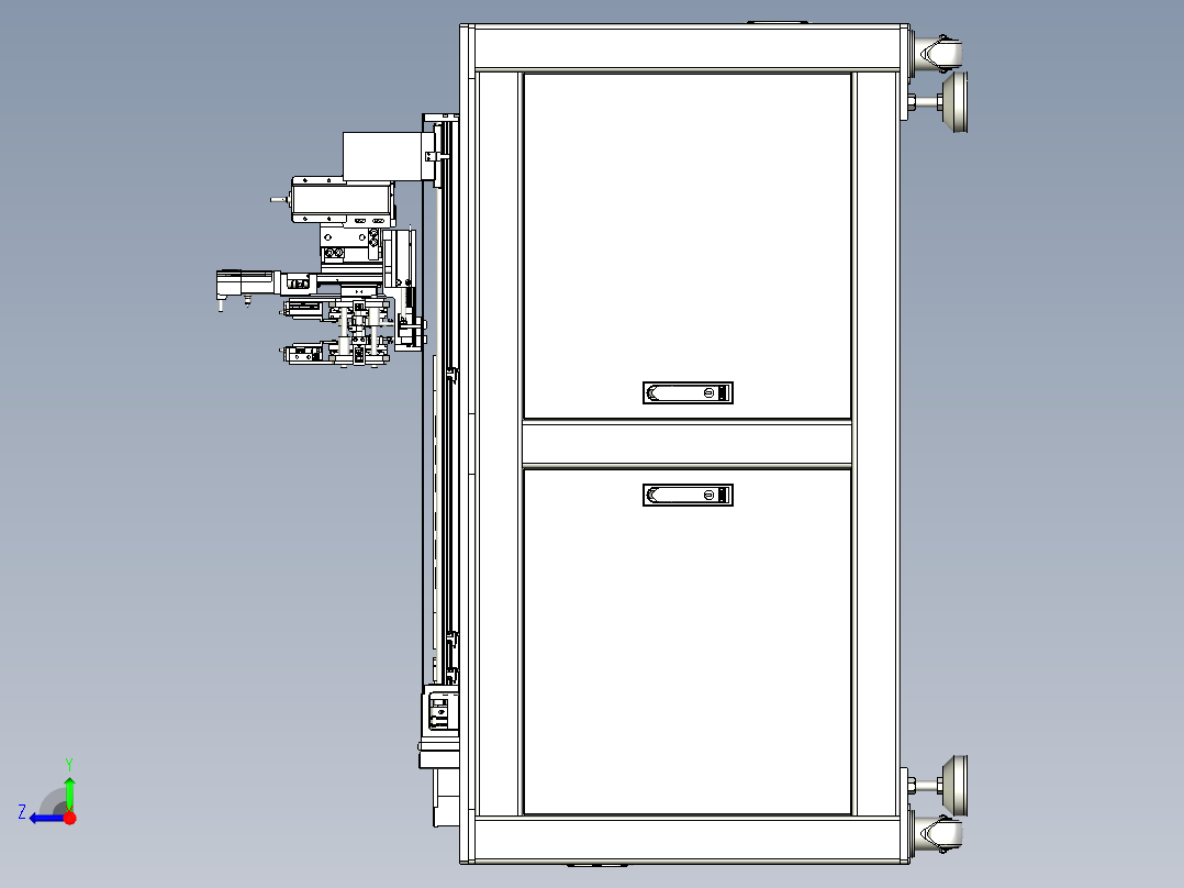 自动摆盘机右视图
