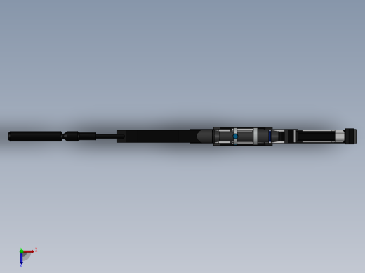 科幻重型狙击枪3D模型俯视缩略图