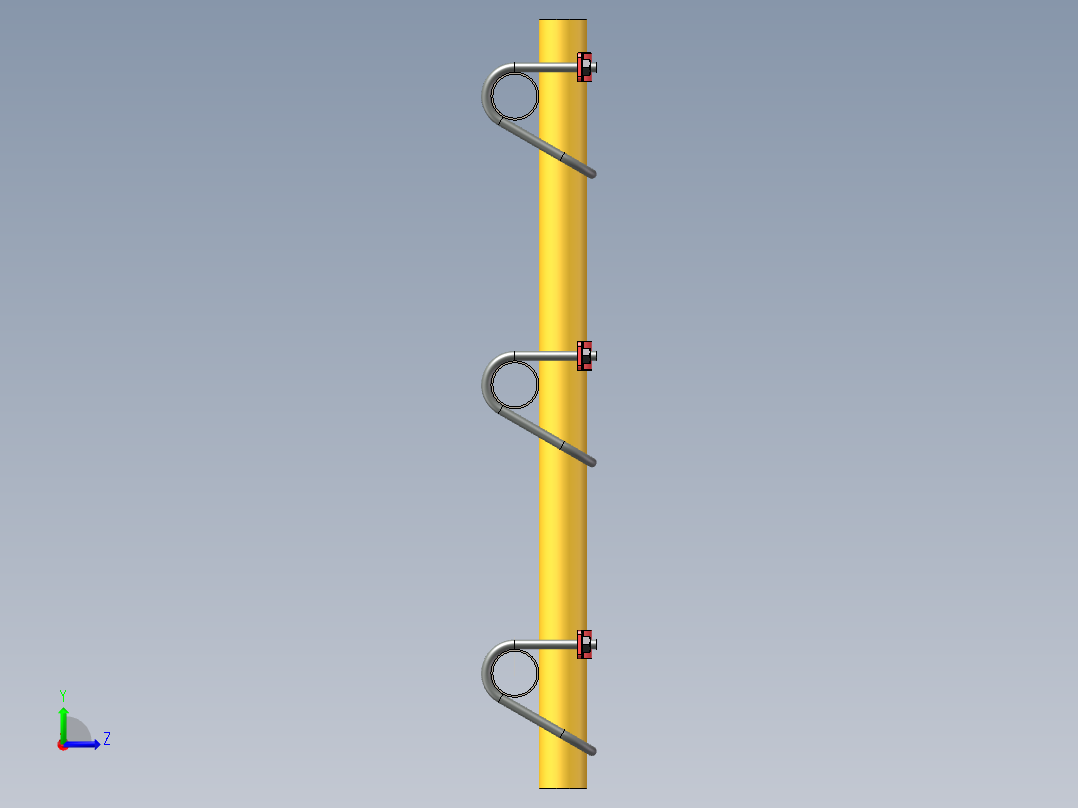 钢管梯子左视图