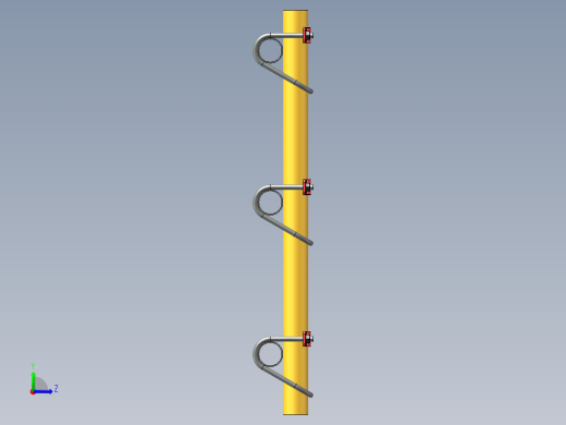 钢管梯子左视缩略图