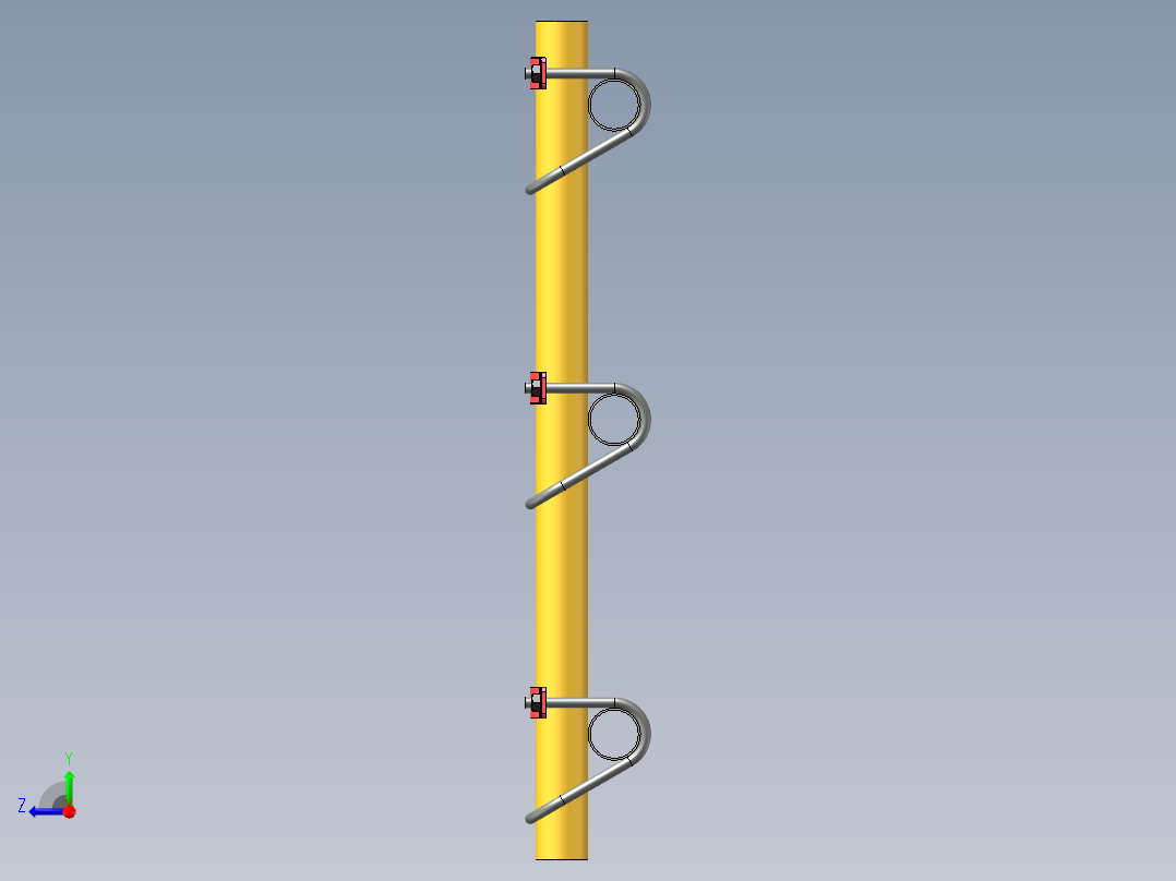 钢管梯子右视图