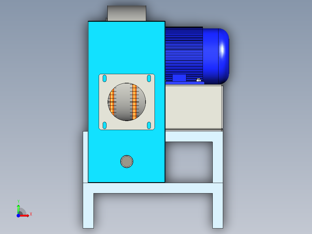 阻挡干燥空气 - 6千瓦 - 风机 0.75千瓦前视图