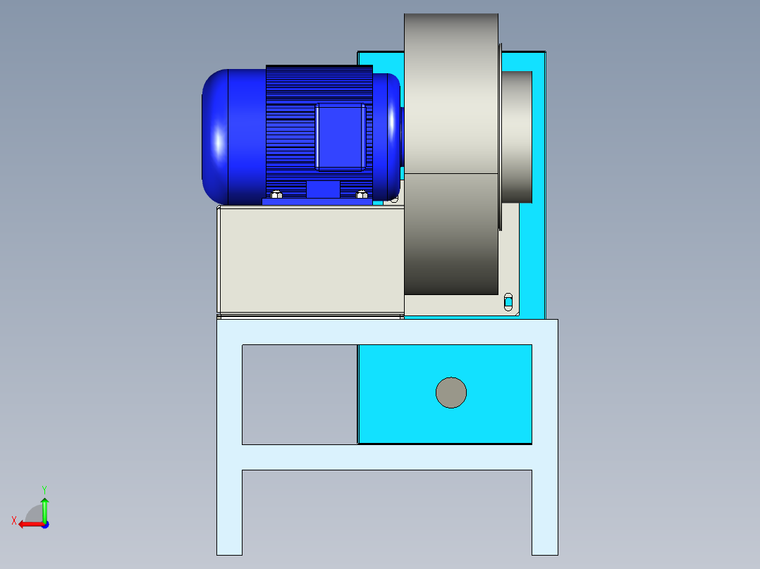 阻挡干燥空气 - 6千瓦 - 风机 0.75千瓦后视图