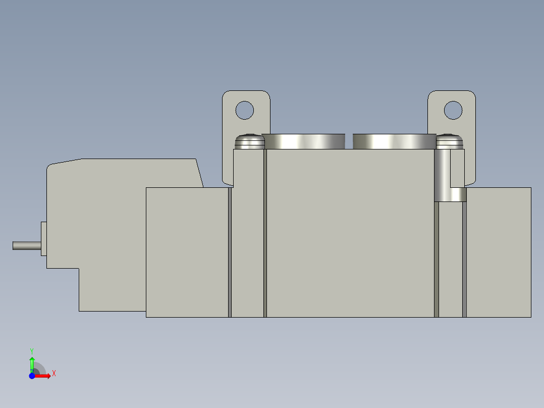 SY5120-5LZD-01-F2-电磁阀-带侧面式托架-SMC前视图
