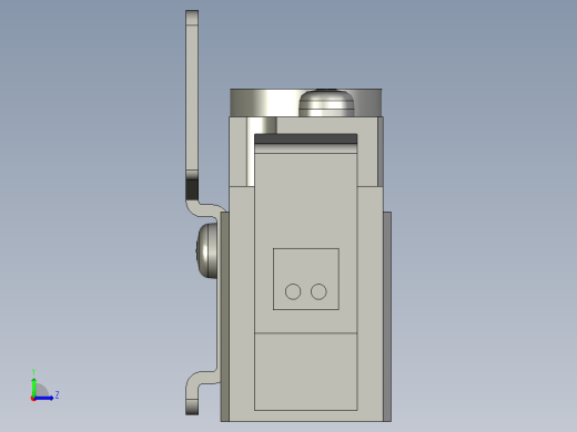 SY5120-5LZD-01-F2-电磁阀-带侧面式托架-SMC左视缩略图